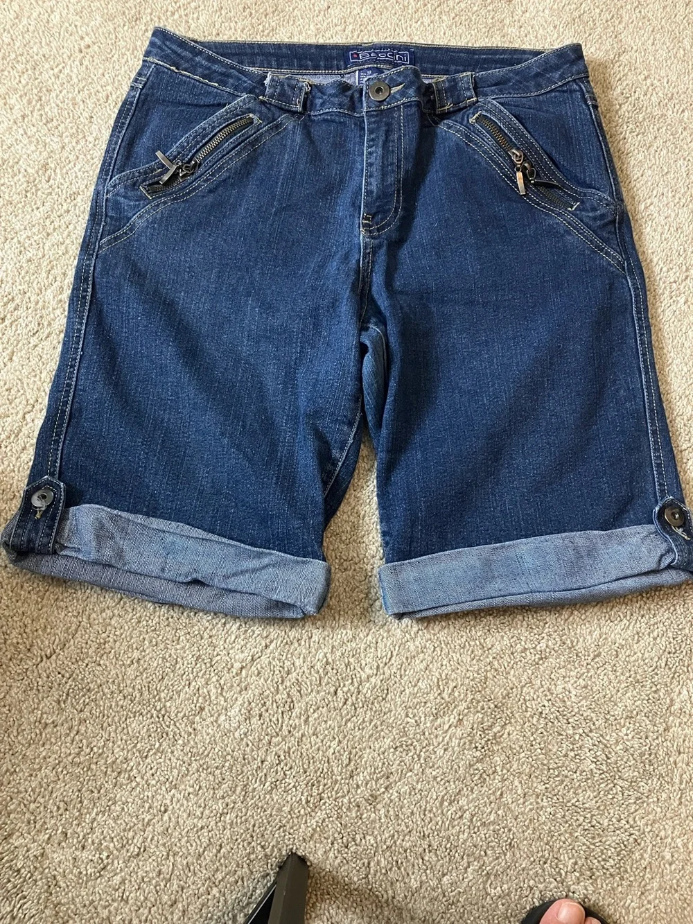 Baccini Dark Blue Denim Jean Shorts